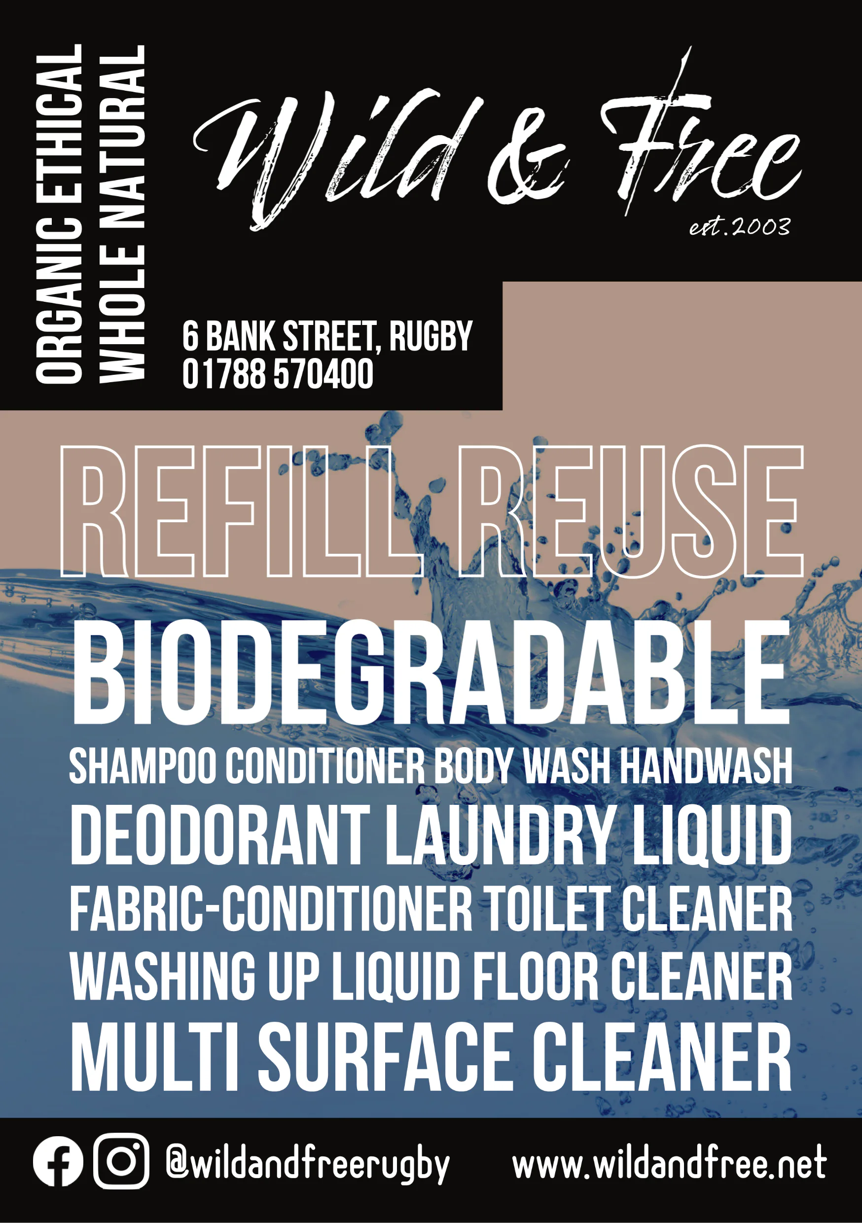 Wild and Free Refill Reuse poster